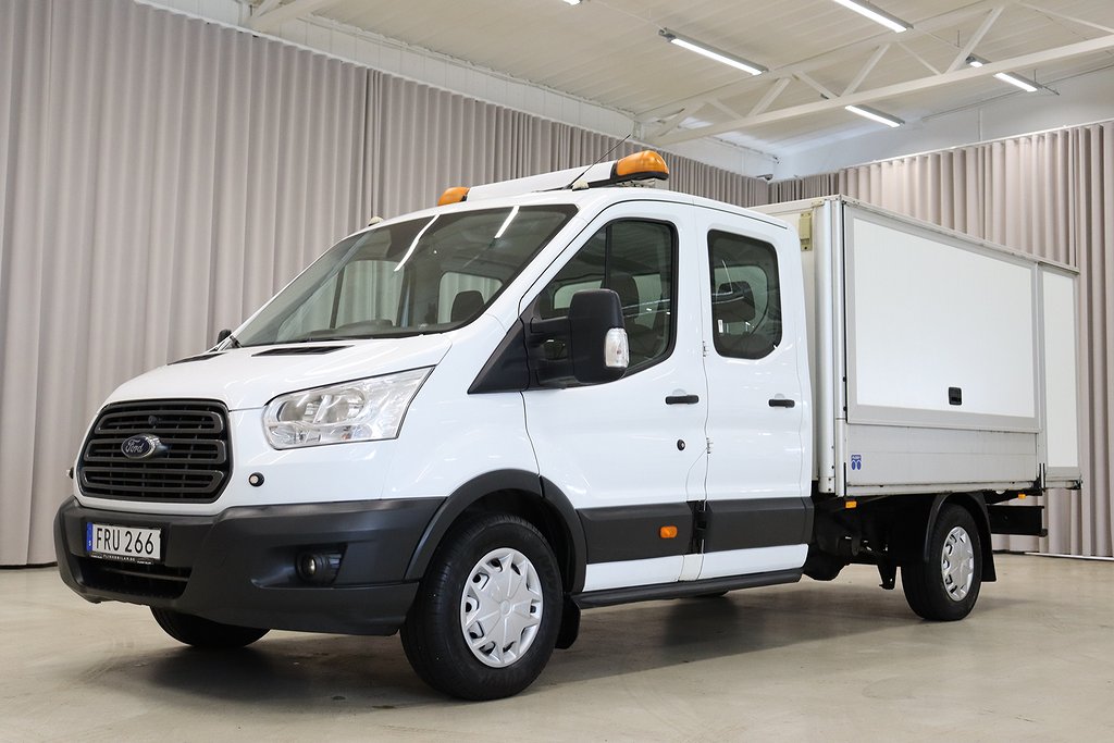 Ford Transit 350 170HK Dubbelhytt Kåpa Drag Värmare 7-Sits