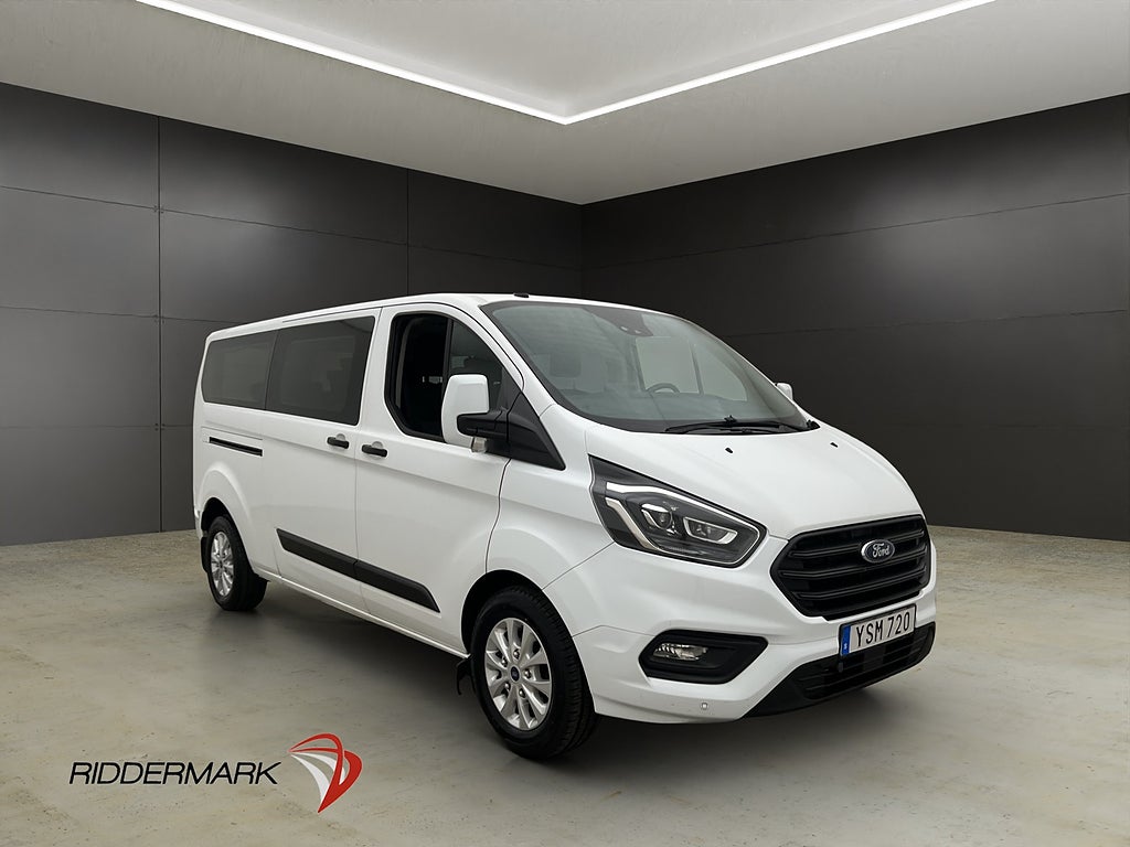 Ford Transit Custom Kombi Lång 170hk Värm Drag Kamera 9-Sits