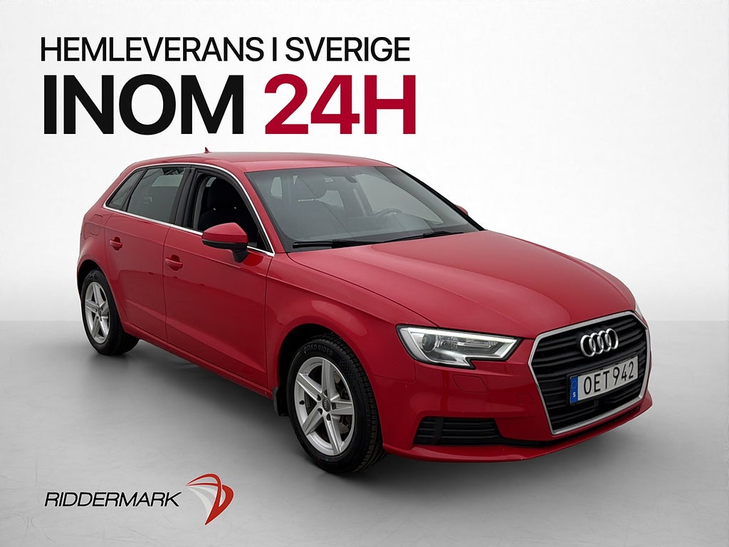 Audi A3 1.0 TFSI Endast 0,46l/mil 360kr Skatt ISOFIX