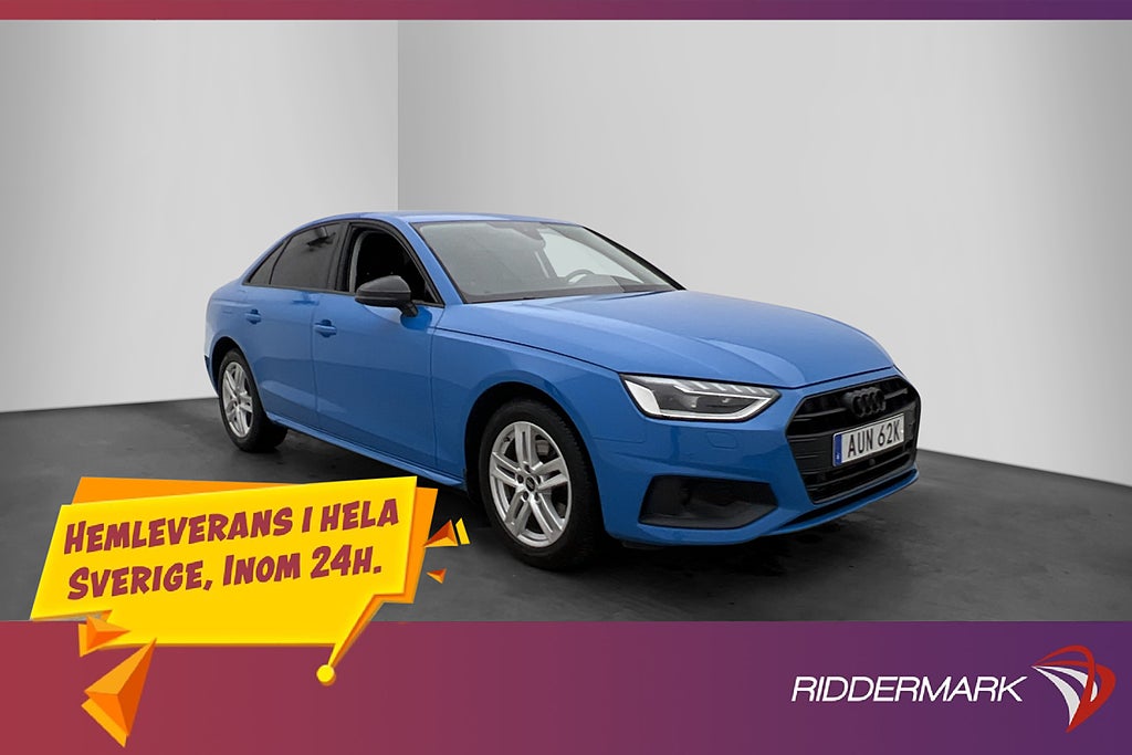 Audi A4 40 TFSI Sportstolar CarPlay P-Sensorer Värmare Navi