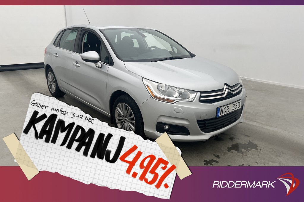 Citroën C4 e-HDi Airdream 111hk Värmare Sensorer 4,95% Ränta