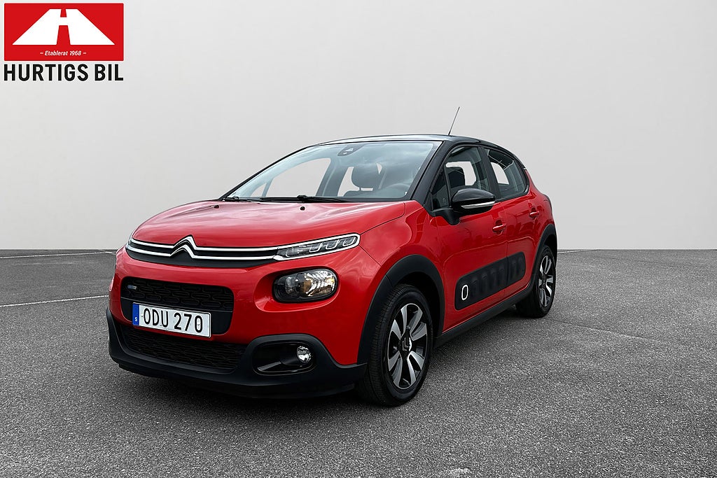 Citroën C3 1.2 PureTech 110hk Shine Carplay K-Rem bytt