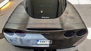 Den här Chevrolet Corvette har trimmats så att den har en effekt på över 600 hästkrafter. 