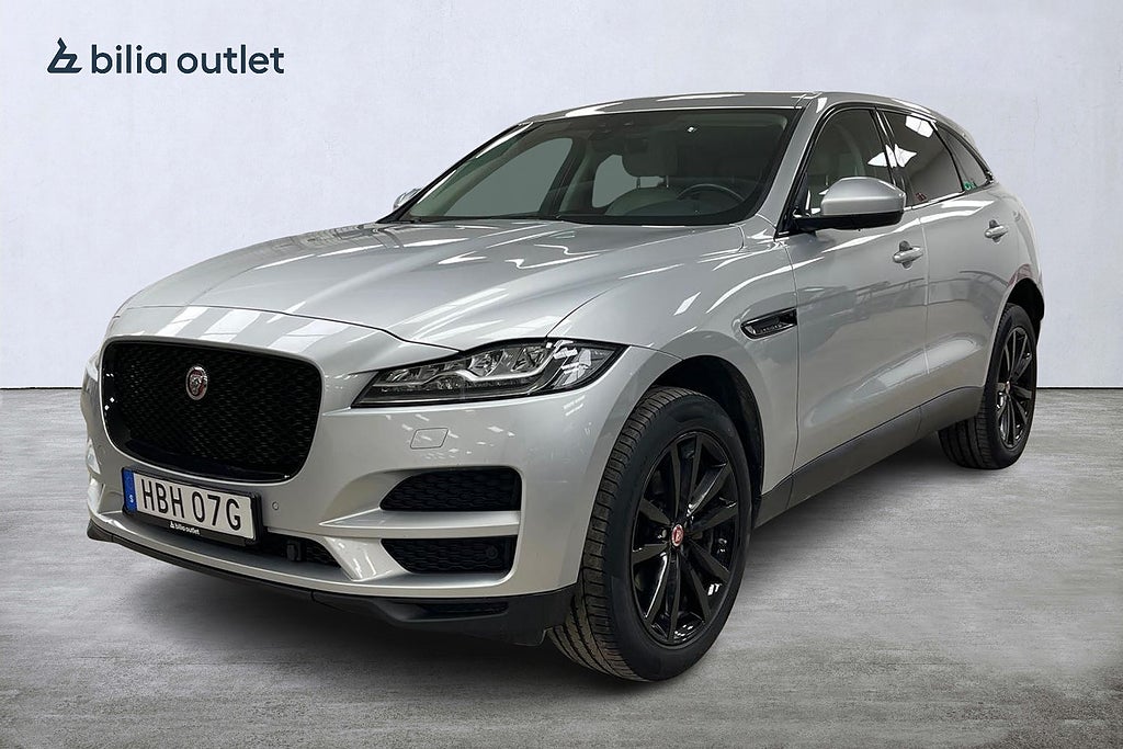 Jaguar F-Pace 20d AWD Nyservad B-kam Helskinn Navi Elstolar