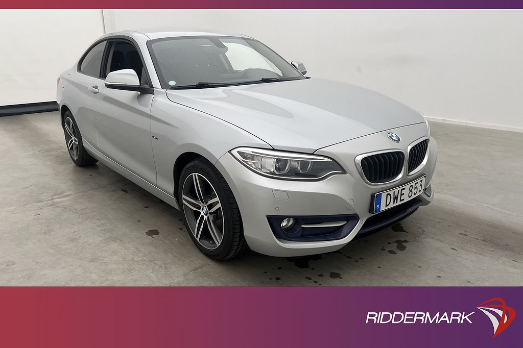 BMW 218 d Coupé 143hk M Sport-ratt Sensorer 0,39l/Mil