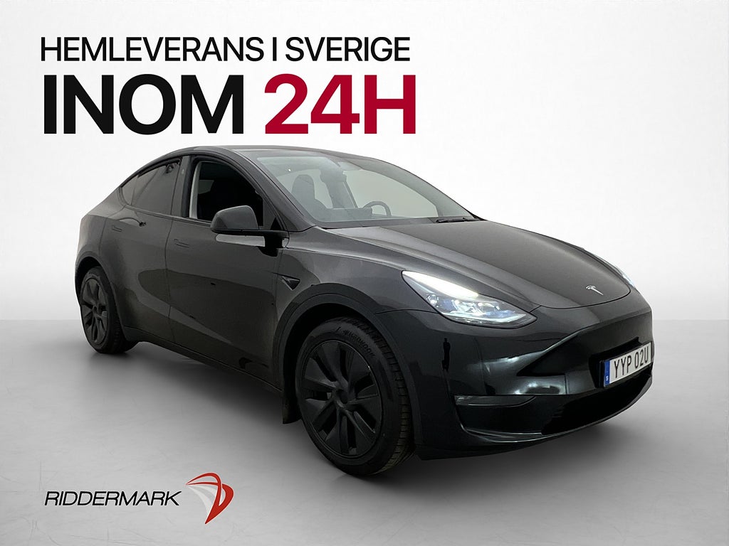 Tesla Model Y Long Range AWD 1-Brukare Drag Värmare Pano AP