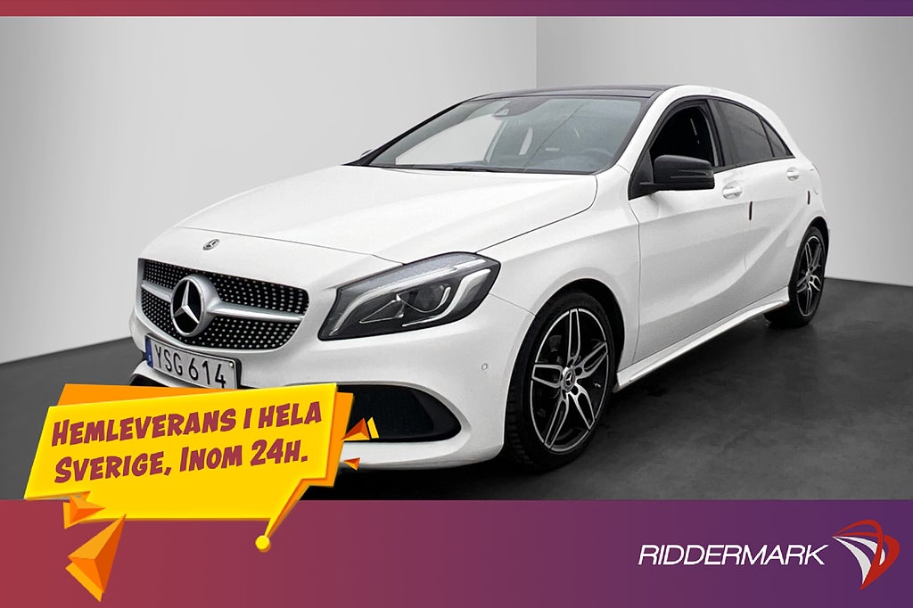 Mercedes-Benz A 200 AMG Pano P-Värm Kamera CarPlay Halvskinn