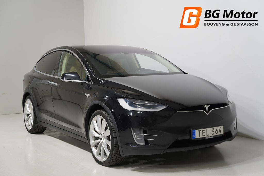 Tesla Model X 90D 423HK AWD 6-Sits Nybesiktigad Leasbar/VAT
