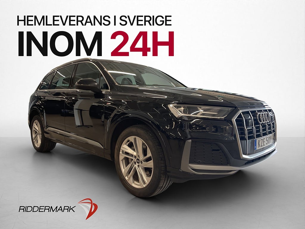 Audi Q7 50 TDI 286hk S-Line 7-Sits Cockpit Luft P-Värm Drag