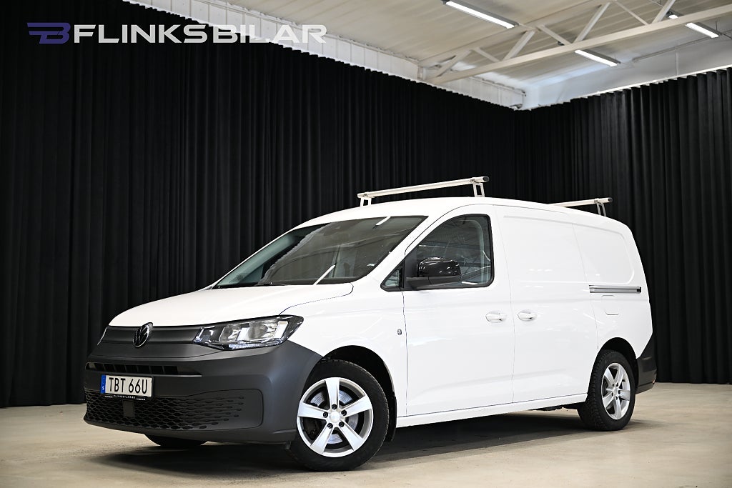 Volkswagen Caddy Maxi DSG 122HK Servicebil|Inredd|Dubbelgolv|Dubbeldörr|SeUtr