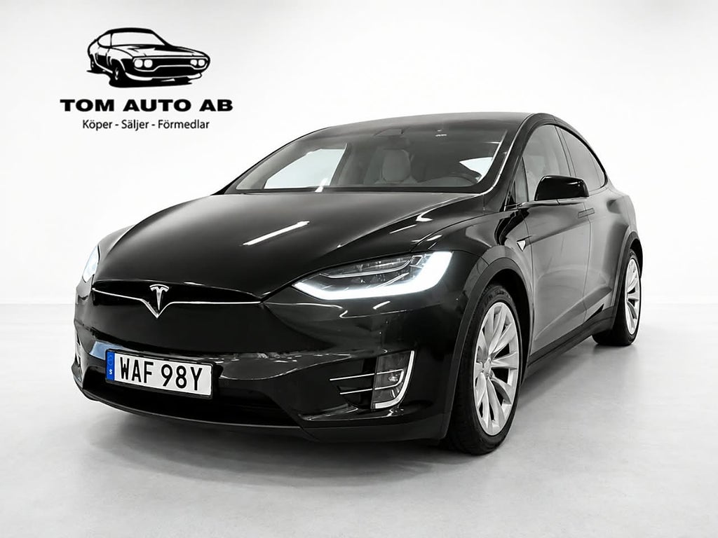 Tesla Model X 75D Panorama 7-Sits Dragkrok 525 hk