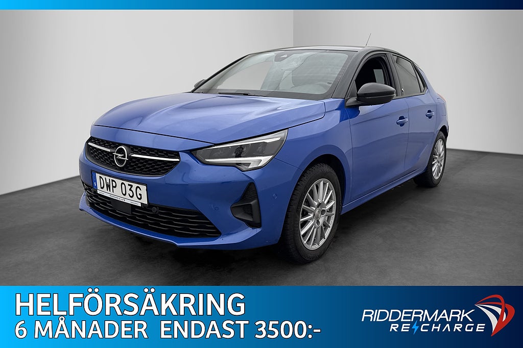 Opel Corsa-e 50 kWh 136hk Kamera Rattvärme CarPlay CCS