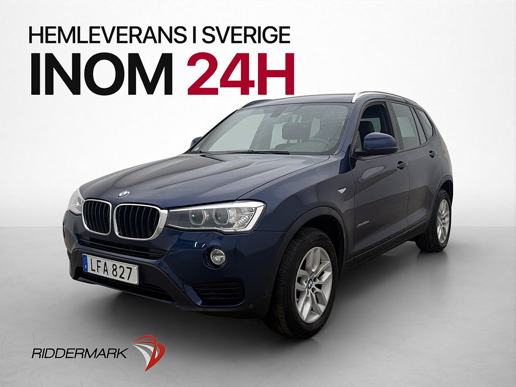 BMW X3 xDrive20d 190hk Dragkrok Bluetooth Halvskinn
