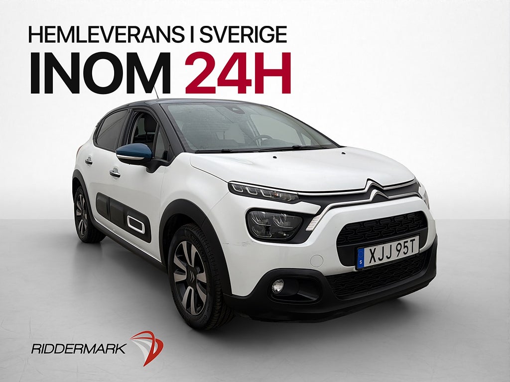 Citroën C3 1.2 PureTech P-Sensorer CarPlay Två-Brukare MOMS
