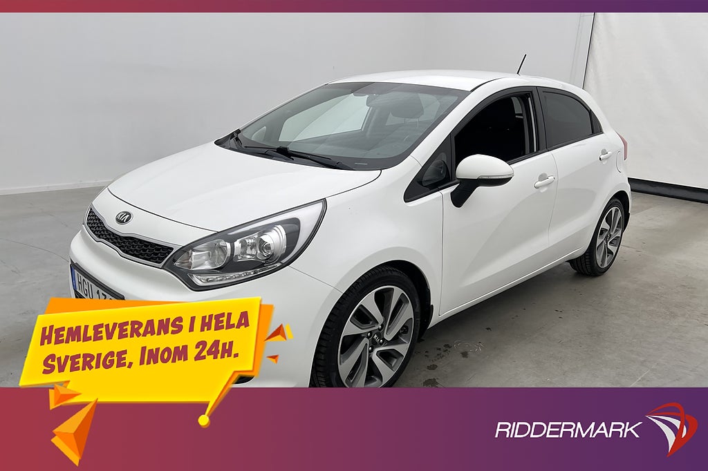 Kia Rio 1.2 CVVT 84hk GLS Rattvärme Sensorer Navi Bluetooth