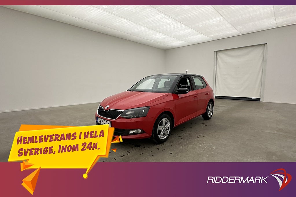 Skoda Fabia 1.2 TSI 90hk Style Värmare CarPlay P-Sensorer