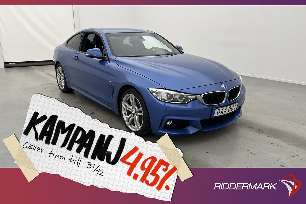 BMW 428 i Coupé 245hk M Sport HiFi Sensorer 4,95% Ränta