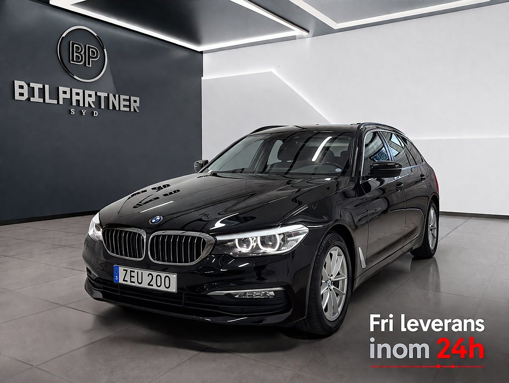 BMW 520d Touring Steptronic /Navi/B-Kam/Dragkrok/S+V-Hjul