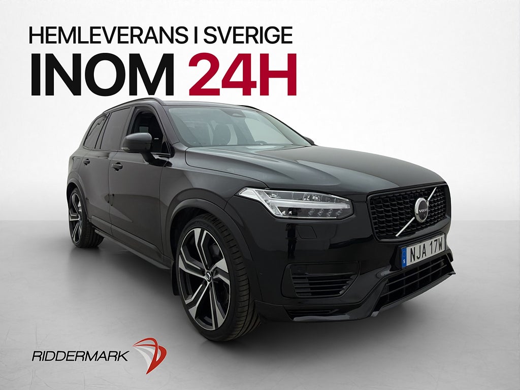 Volvo XC90 T8 456hk Ultimate Dark 7-Sits Pano B&W HUD MOMS