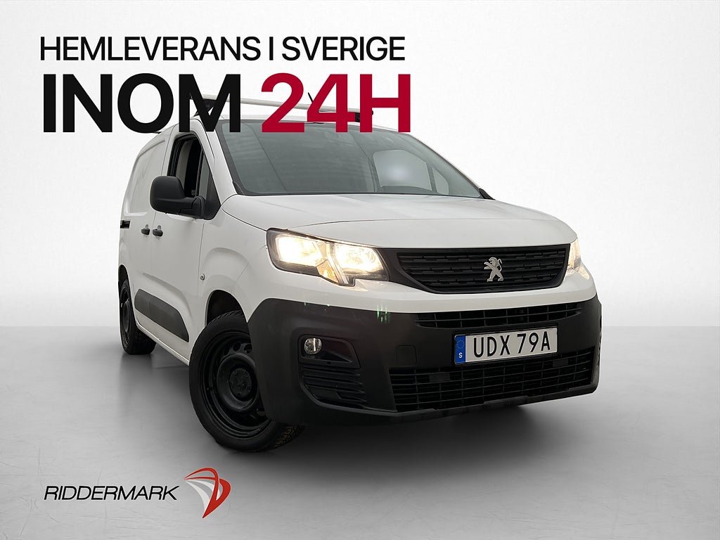 Peugeot Partner Ny-Kamrem Värmare Dragkrok 3-Sits PDC Moms