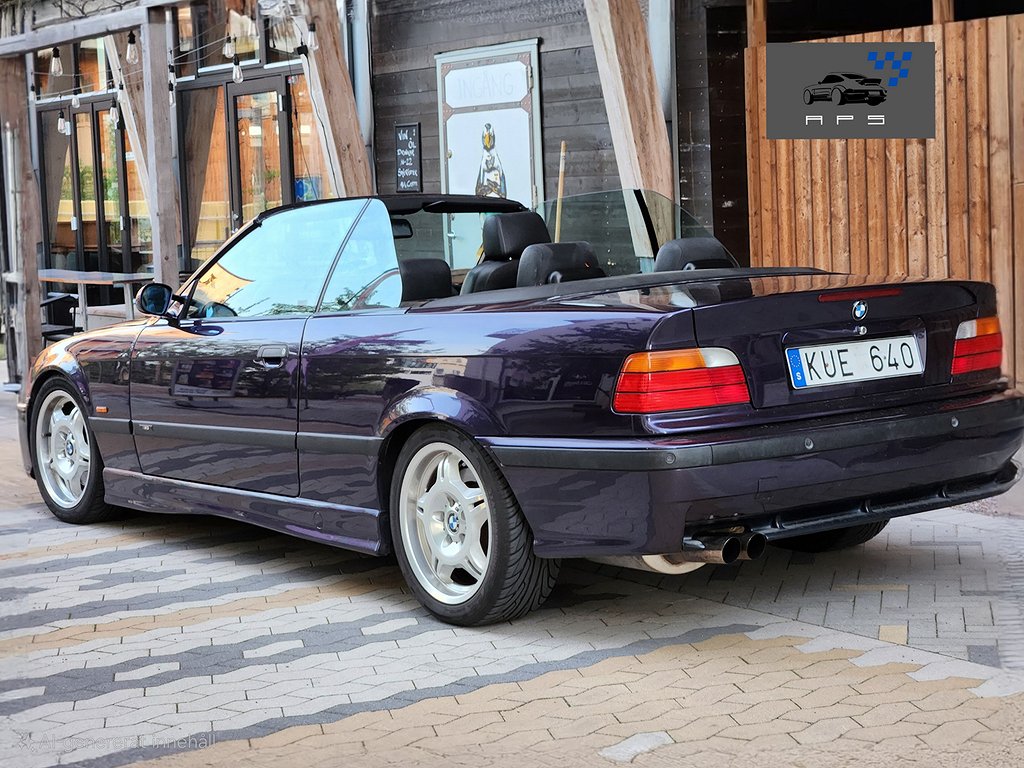 BMW M3 E36 3.2 Manuell 321hk Techno Violet Hardtop Cabrio