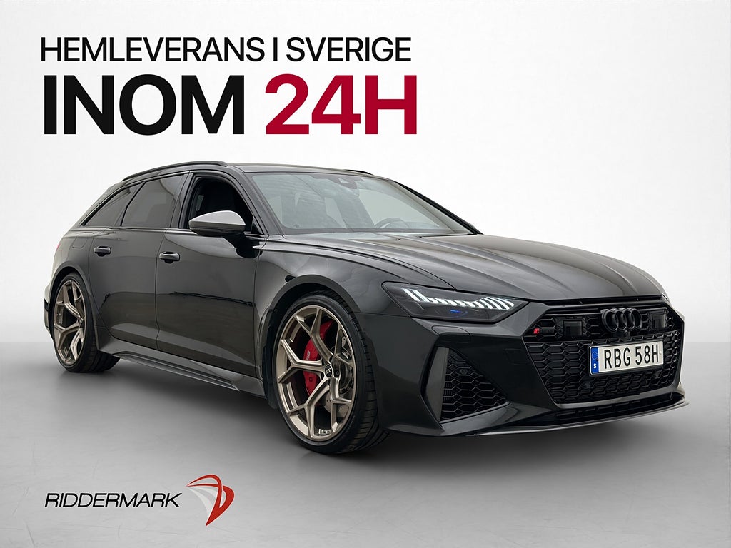 Audi RS6 Performance 630hk DRC Pano B&O HUD Matrix Sv.Såld