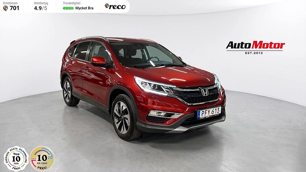 Honda CR-V 2.0 i-VTEC 4WD Automat 155hk En ägare/Bakkamera/Navi