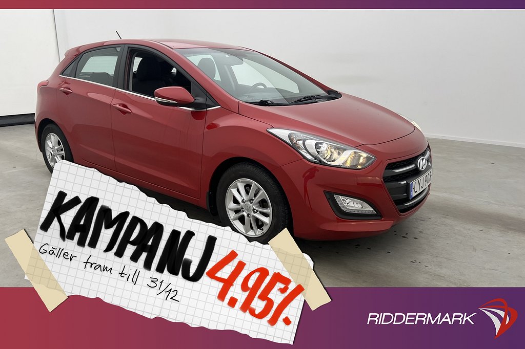 Hyundai i30 110hk Comfort Sensorer Rattvärme 4,95% Ränta