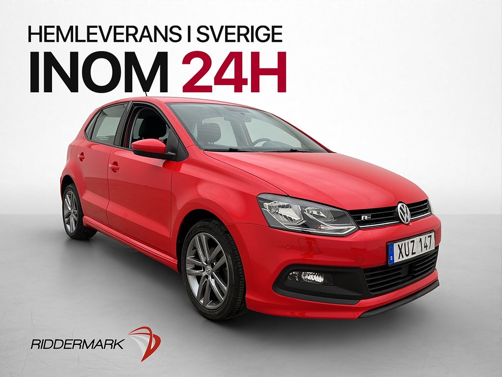 Volkswagen Polo 1.2 TSI 90hk R-Line  Farthållare P-Sensorer