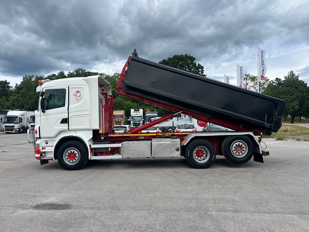 Scania R500 V8 6x2*4 Manuell Växellåda, Lastväxlare inkl flak