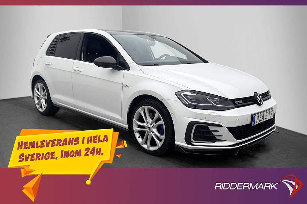 Volkswagen Golf GTE Cockpit Taklucka Kamera Skinn CarPlay