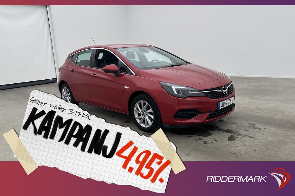 Opel Astra 1.4 CVT 145hk Kamera Navi Sensorer 4,95% Ränta