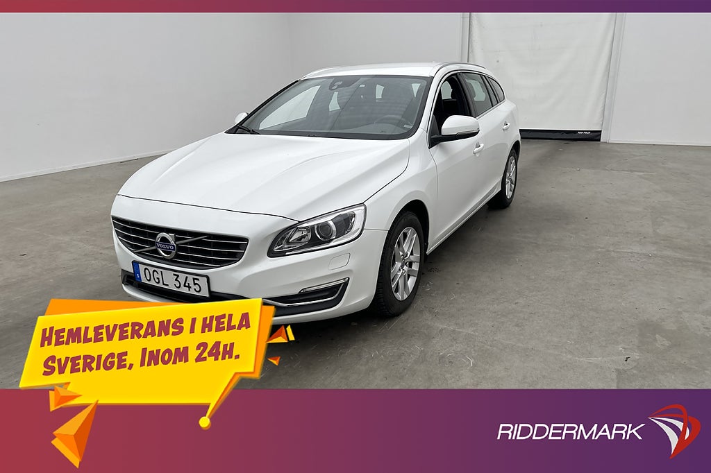 Volvo V60 D4 AWD 190hk Summum VOC Värmare P-Sensorer Skinn