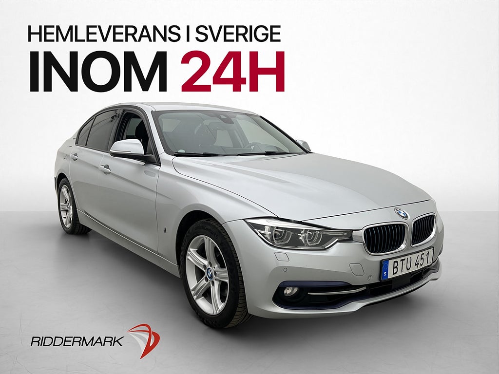 BMW 330e Sedan 252hk Sport line Hifi Kamera Navi Dragkrok