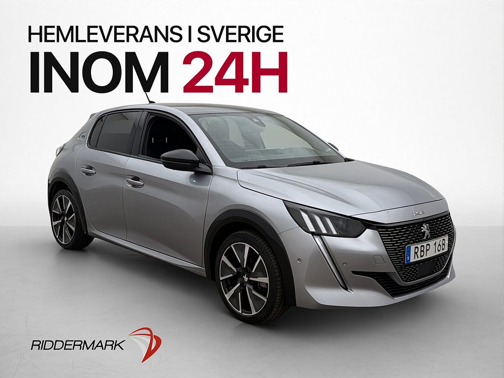 Peugeot E-208 136hk GT Kamera CarPlay Navi Halvskinn