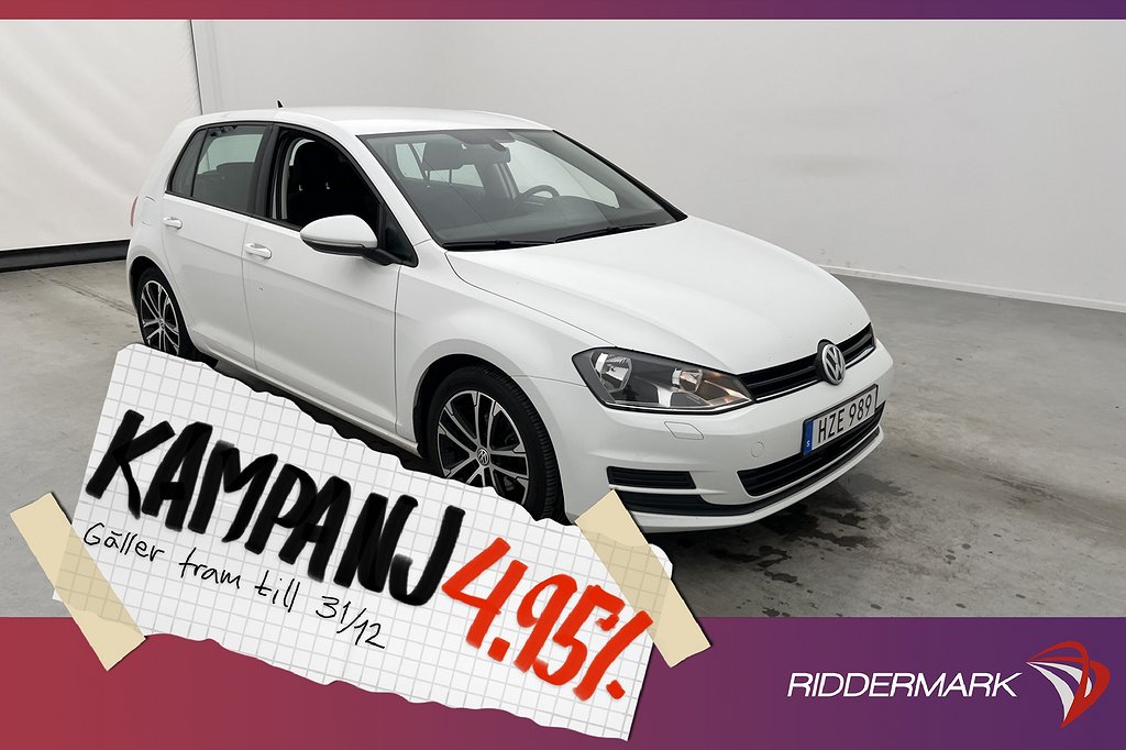 Volkswagen Golf 1.6 TDI 110hk Värmare CarPl 4,95% Ränta