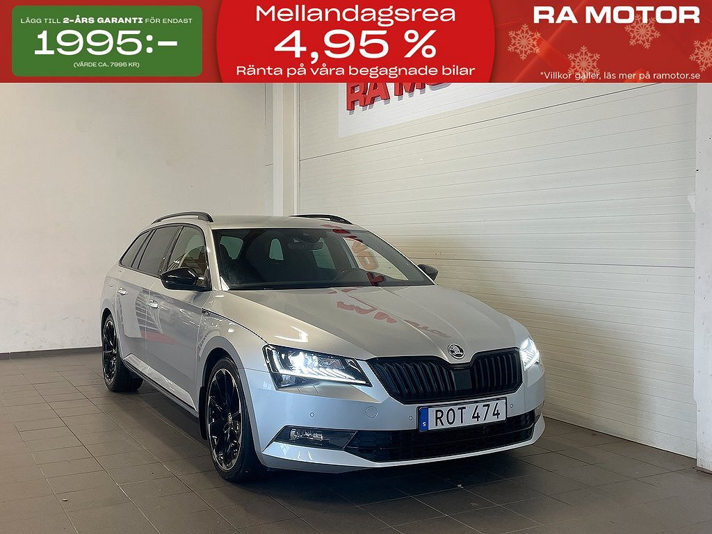 Skoda Superb TDI 190hk 4x4 SportLine |Drag|D-värm|Navi|