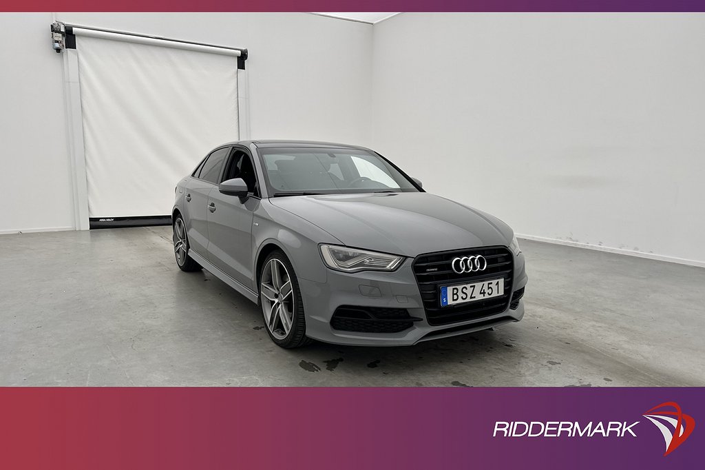 Audi A3 2.0 TDI Q 184hk S-Line Pano Sensorer 19" Välservad