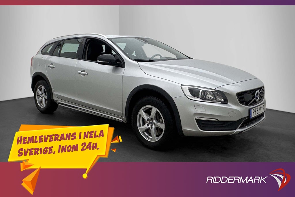 Volvo V60 Cross Country D4 190hk Värmare Dragkrok Sensorer