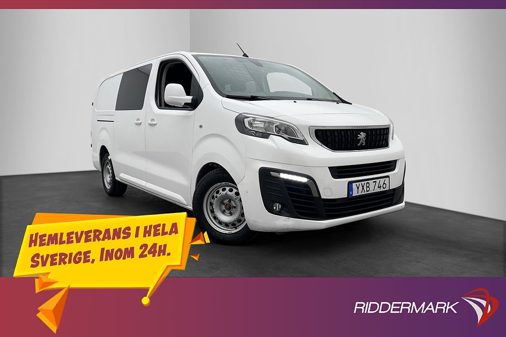 Peugeot Expert Dubbelhytt L3 177hk Värm Dragkrok Kamera MOMS