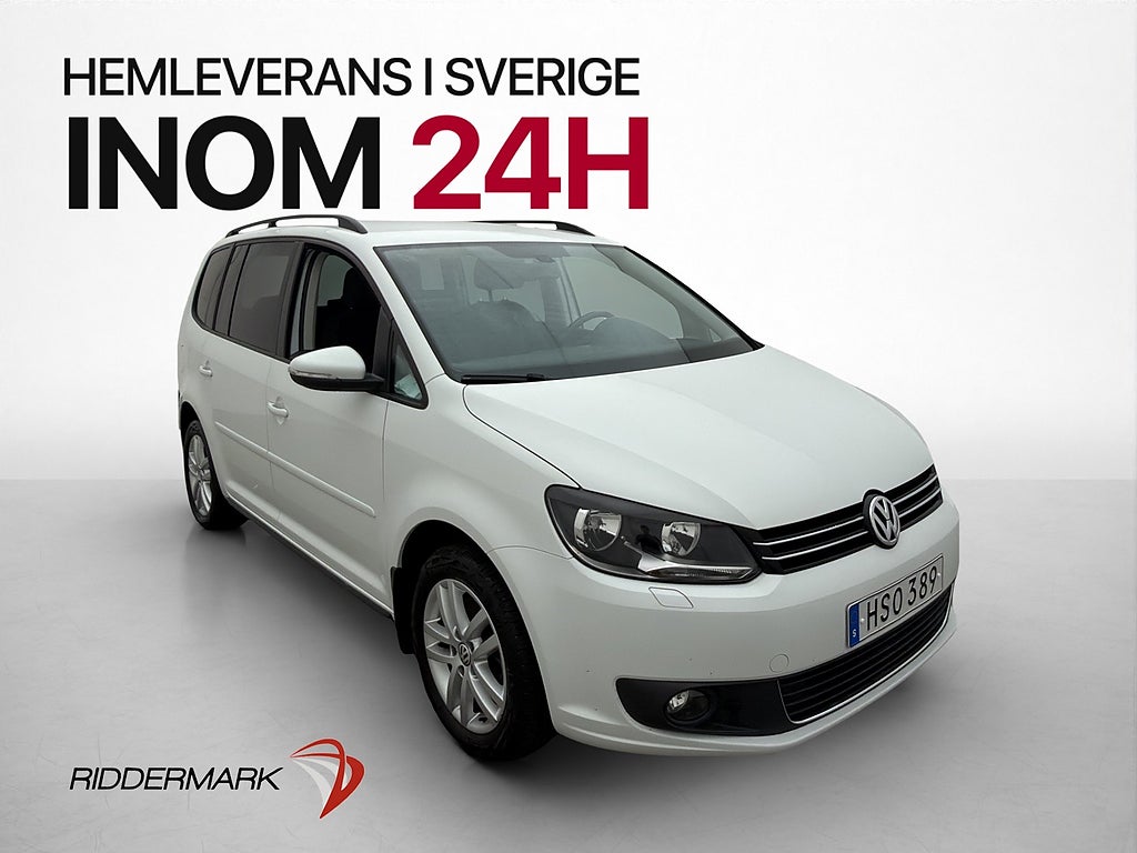 Volkswagen Touran 1.4 TSI 140hk 7-sits Backamera Dragkrok