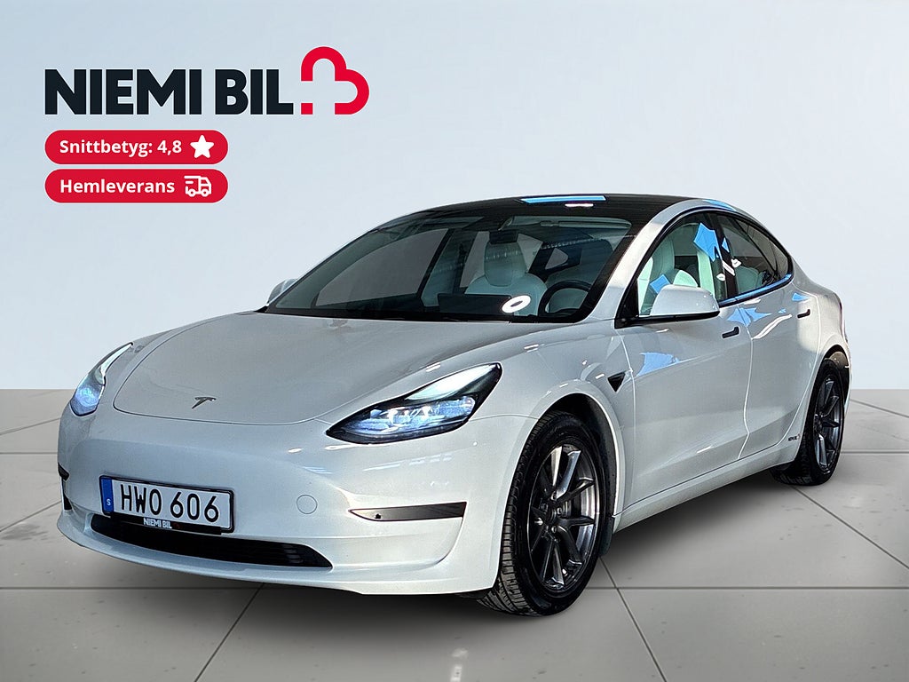Tesla Model 3 Standard Range Värmare 360 Pano Cockpit Skinn MOMS S&V