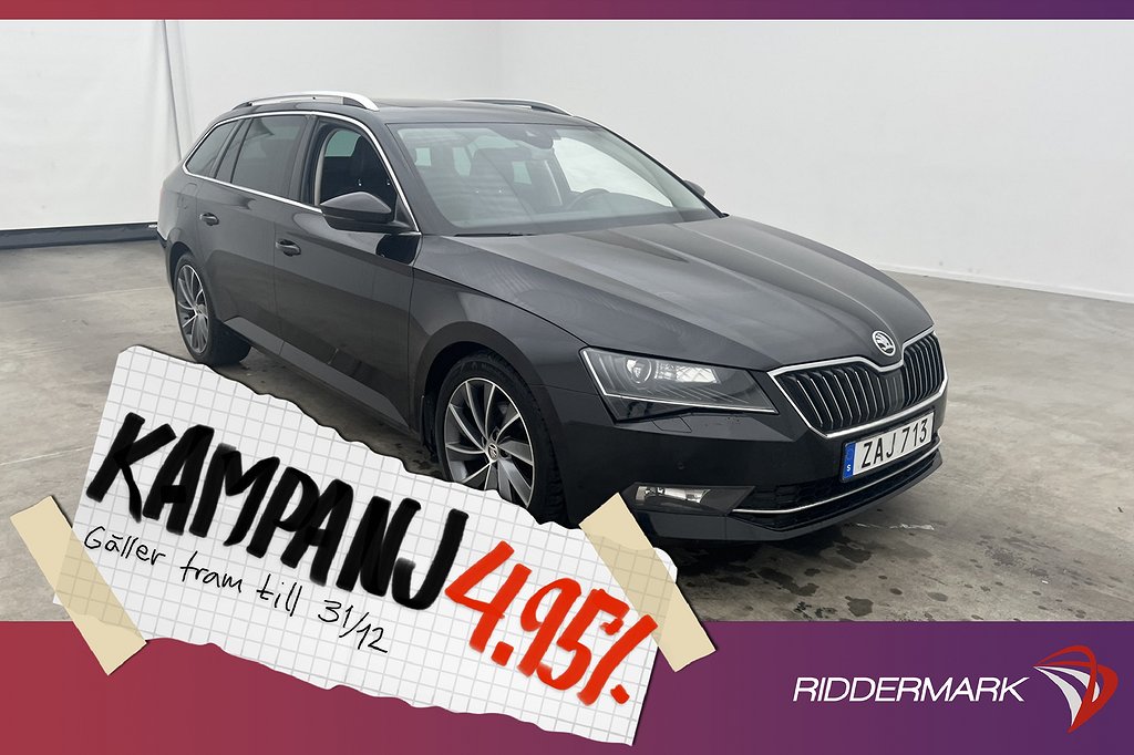 Skoda Superb 4x4 190hk L&K Pano Canton P-Värm 4,95% Ränta