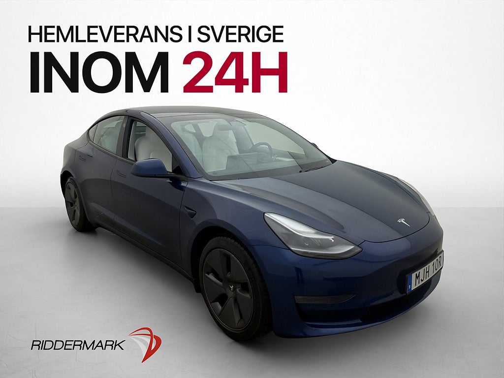 Tesla Model 3 Long Range AWD Ljus Interiör Pano Skinn Moms