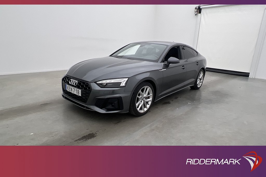 Audi A5 Sportback 45 TFSI Quattro 245hk S-Line Matrix Kamera