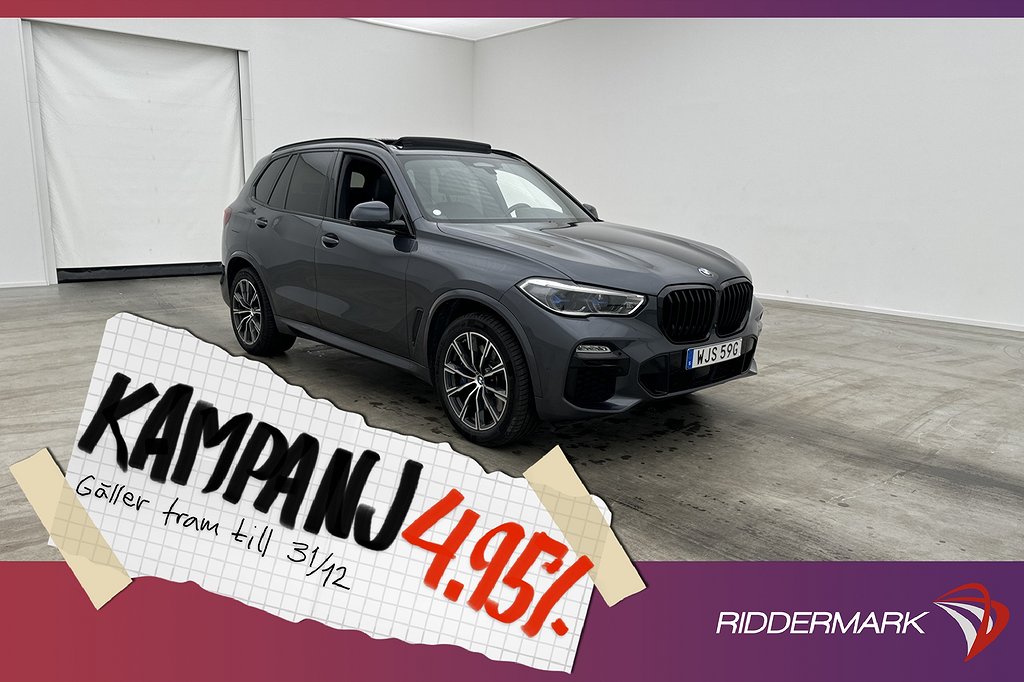 BMW X5 xDrive45e M Sport Innovation Pano H/K Luf 4,95% Ränta