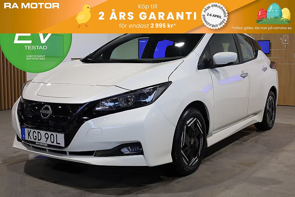 Nissan Leaf Acenta 40 kWh Kamera CarPlay Rattvärme Keyless Leasbar 2022