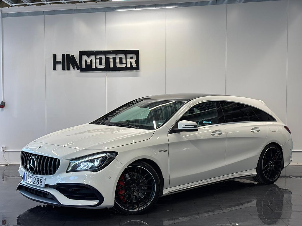 Mercedes-Benz CLA45 AMG 4Matic 381hk |H/K|SKALSTOLAR|BKam|NyBess|NyServ|