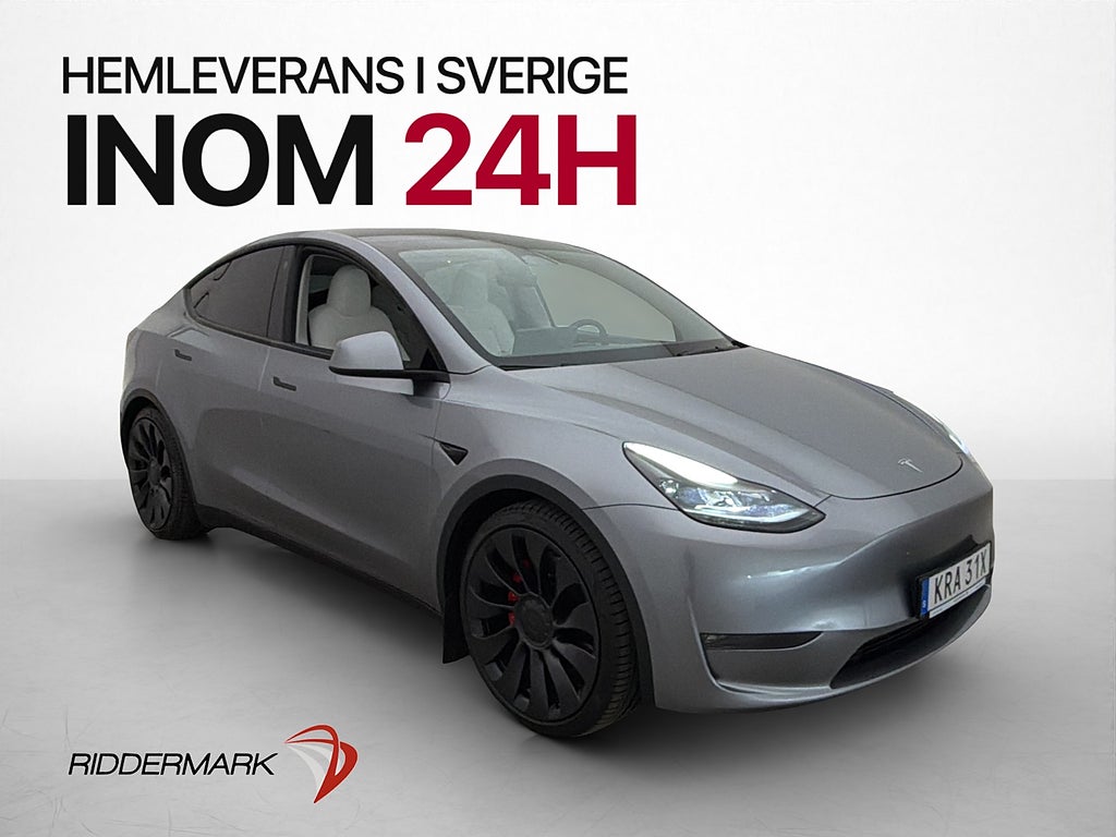 Tesla Model Y Performance AWD Drag Ljus Interiör Drag Kamera