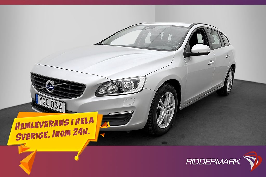 Volvo V60 D2 120hk Kinetic Värmare Drag P-Sensorer Rattvärme